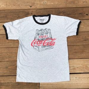 Gray Coca Cola Ringer T Shirt